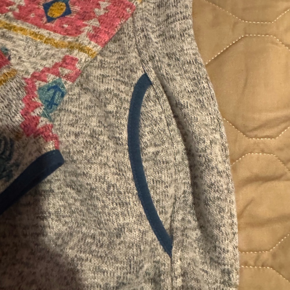 Simply Southern Women's Gray Crab Knit Snap Pullover Pockets SMALL Long Sleeve - Picture 5 of 14